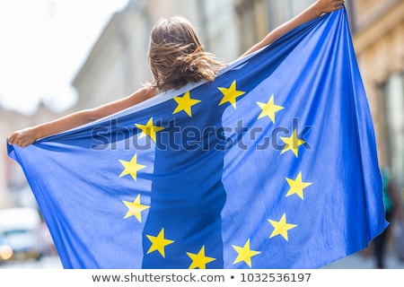 Zdjęcia stock: Flag Of European Union In Smiling Face