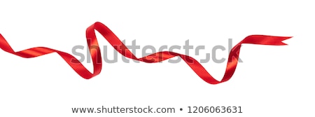 Сток-фото: Red Ribbon On A White Background