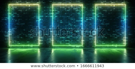 Stockfoto: 3d Abstract Grunge Blue Green Wall Backdrop