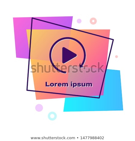 Stockfoto: Video Circular Vector Purple Web Icon Button