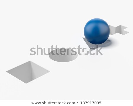 Stock fotó: Sphere Into Wrong Hole Logical Game