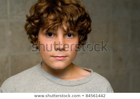 Foto stock: Young Serious Boy