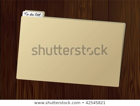 A Brown File Folder With An Empty Label Foto d'archivio © nicemonkey