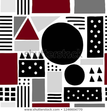 ストックフォト: Set Of Vector Colorful Geometric Seamless Patterns Retro Abstract Textile Backgrounds Creative Rep