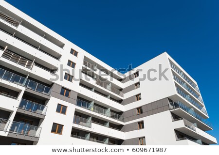 Stock photo: New White Block Of Flats