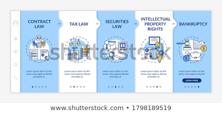 Stock photo: Lawyer Key Competencies Onboarding Vector Template
