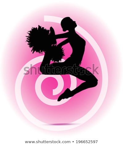 Foto stock: Funky Cheerleader Silhouette