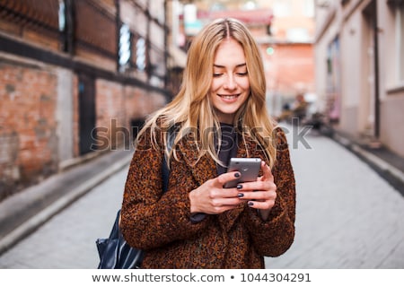 Imagine de stoc: Beauty Autumn Portrait Of Blonde Girl