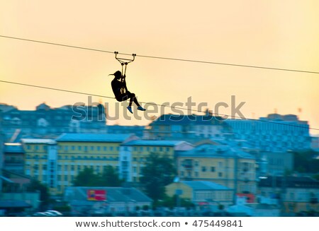 Stockfoto: Urban Ziplining