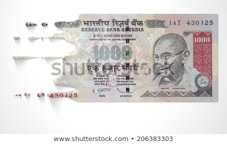 Stock photo: Indian Rupee Melting Dripping Banknote