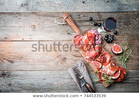 Stok fotoğraf: Ham With White Grapes