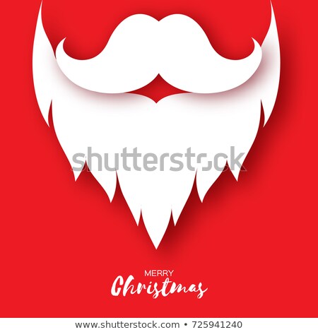 Stock foto: Santa Mustache And Beards