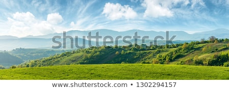 Foto stock: Mountains And Blue Sky