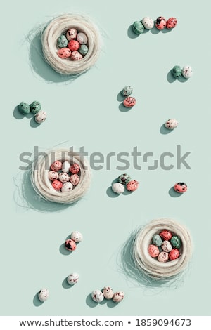 Stock photo: Chocolate Eggs And Candies In Straw Nest