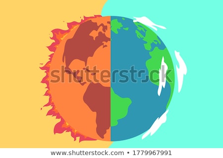 Foto stock: Global Warming With Earth On Fire