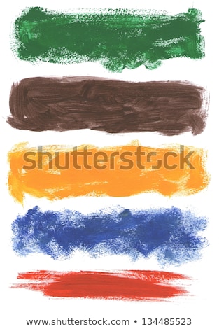 Сток-фото: Artistic Abstract Texture Background Orange Acrylic Paint Brush