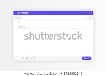 Stock fotó: Email Window Interface Template Mail Message Interface Blank Website Panel Screen With Send Form V