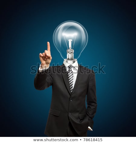 Lamp Head Man Stock foto © leedsn