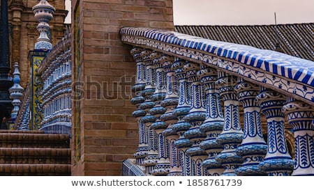 Сток-фото: Details Of Plaza De Espaa Seville Spain