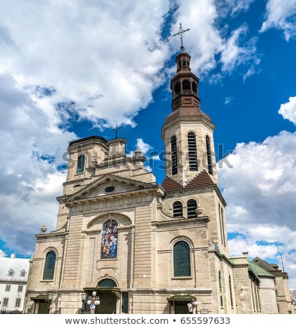 Foto stock: Quebec City Basilica Cathedral Canada