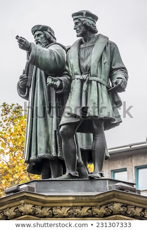 Сток-фото: The Johannes Gutenberg Monument On The Southern Rossmarkt In Fra