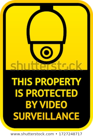 Stockfoto: Notice Video Cctv Symbol Sticker For Print