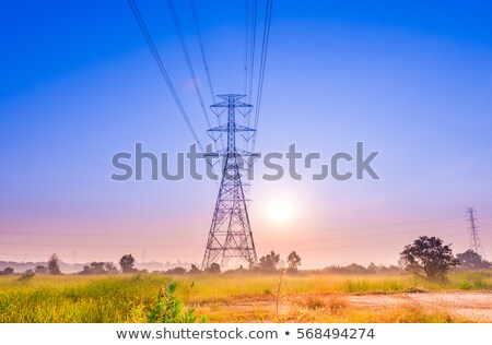 Foto stock: Hight Voltage Power Transmission Tower