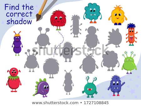 Stok fotoğraf: How Many Monsters Educational Task For Kids