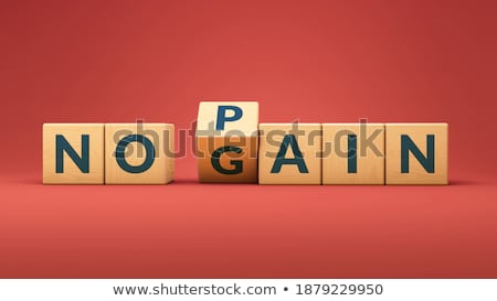 Stock photo: Gain - Text On Red Puzzles