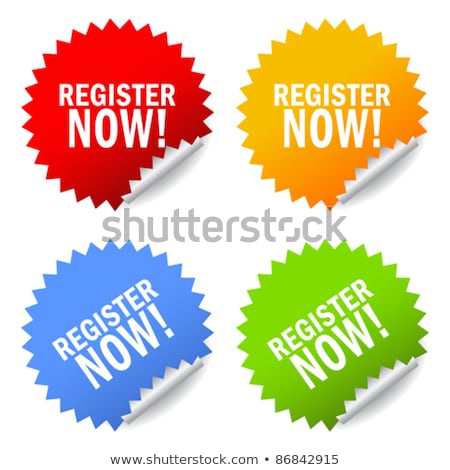 Zdjęcia stock: Register Now Yellow Vector Icon Button