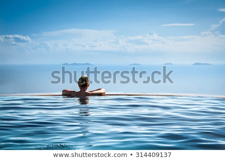 Stock fotó: Serene Woman In Swimming Pool