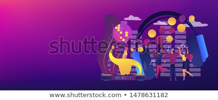 Stockfoto: Silent Disco Concept Banner Header