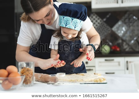 Сток-фото: Woman Forming Dough With Her Hands