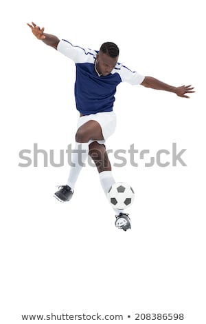 Сток-фото: Football Player In Blue Jersey Controlling Ball