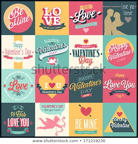 Foto d'archivio: Valentine Day Set - Labels Emblems And Other Elements