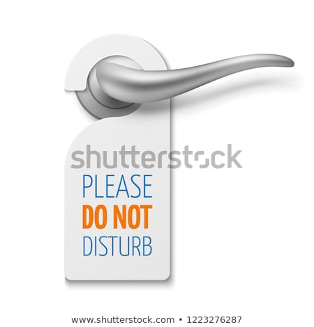 Stockfoto: Blank Sign On The Door Handle