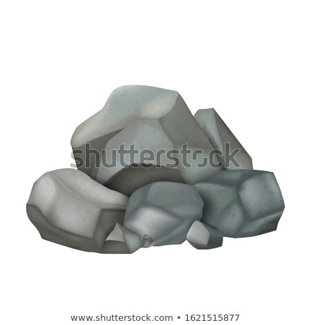 Stock photo: Stone Heap Gravel Cobblestone Color Vector