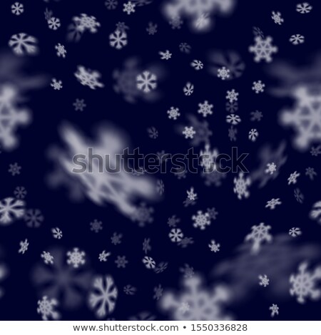 Сток-фото: Christmas Seamless Snowflakes Pattern With Blurred Far Falling Snow Stars For Christmas Cards Cover