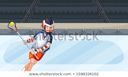 Foto stock: Background Scene With Athletes Doing Ice Hockey