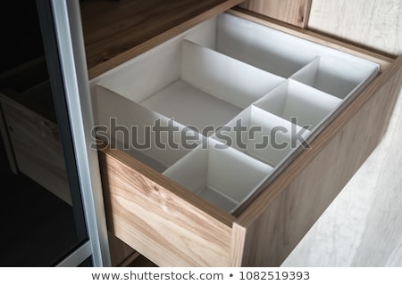 Foto stock: Empty Wood Wardrobe