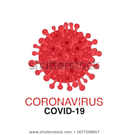 Foto d'archivio: Coronavirus Infection Banner With Virus Red Cells