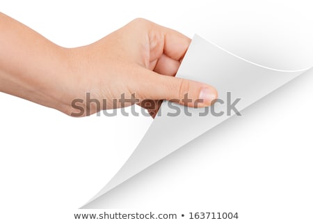 Foto stock: Hand Turning Paper