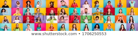 Stockfoto: Multiple Images With Facial Expressions