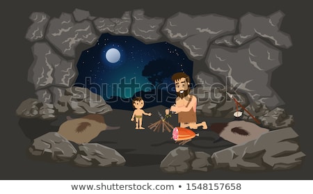 Stok fotoğraf: Caveman Hunters