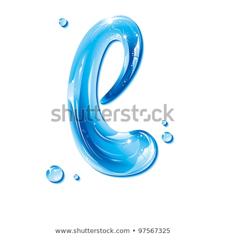 Foto d'archivio: Abc Series - Water Liquid Alphabet - Small Letter L  