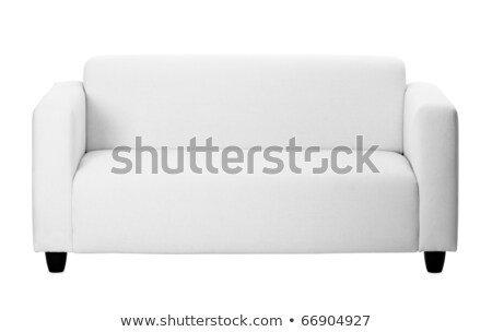 Ordinary Gray Sofa On White Background Stockfoto © pzAxe