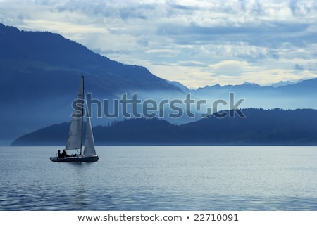 Foto stock: Sailing On Lake Zug