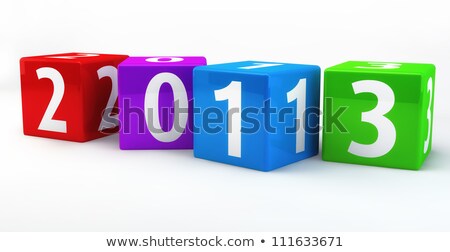 Horizontal Located Numbered Boxes Showing The New Year Of 2013 [[stock_photo]] © grasycho