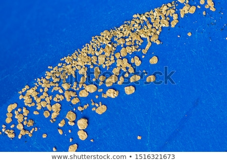 Foto stock: Gold Pan With Natural Placer Gold