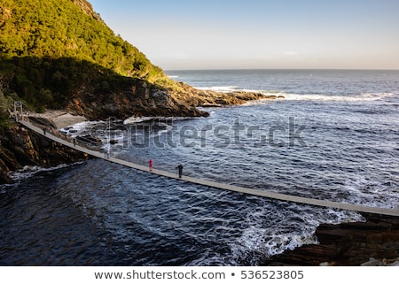 Foto stock: Suspension Bridge Over Thestorms River